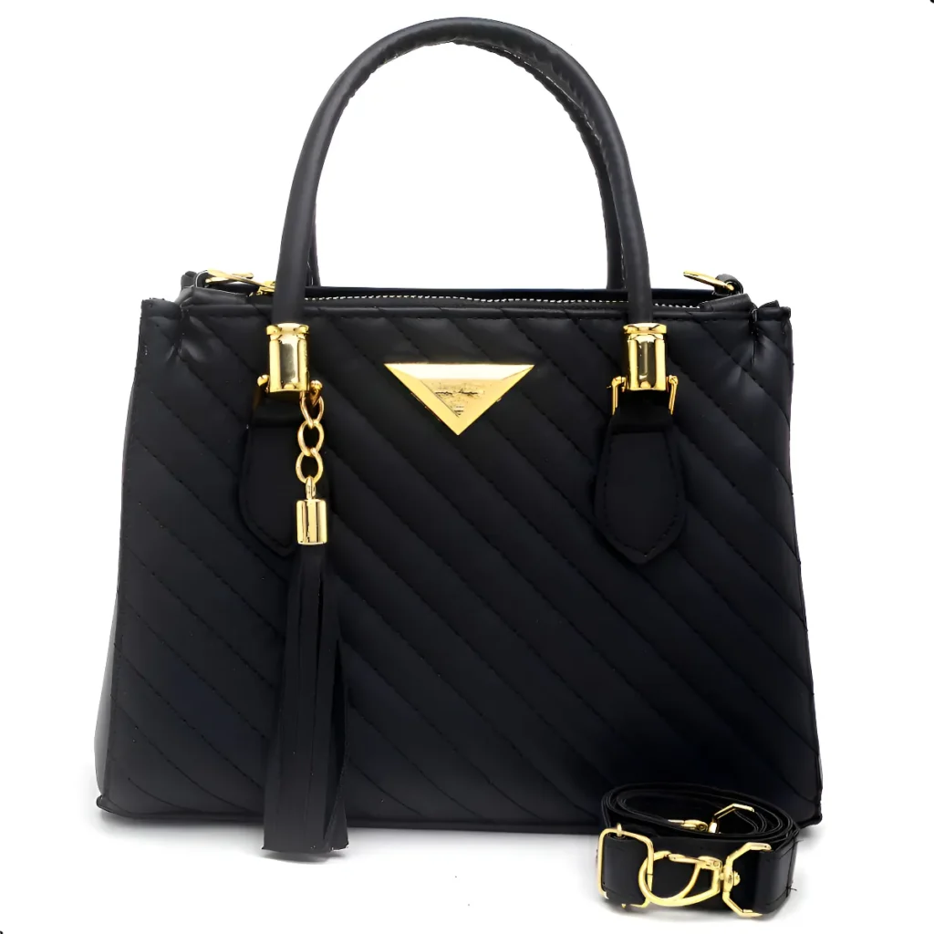 Bolsa Tote Lorena Bordada Média Preta